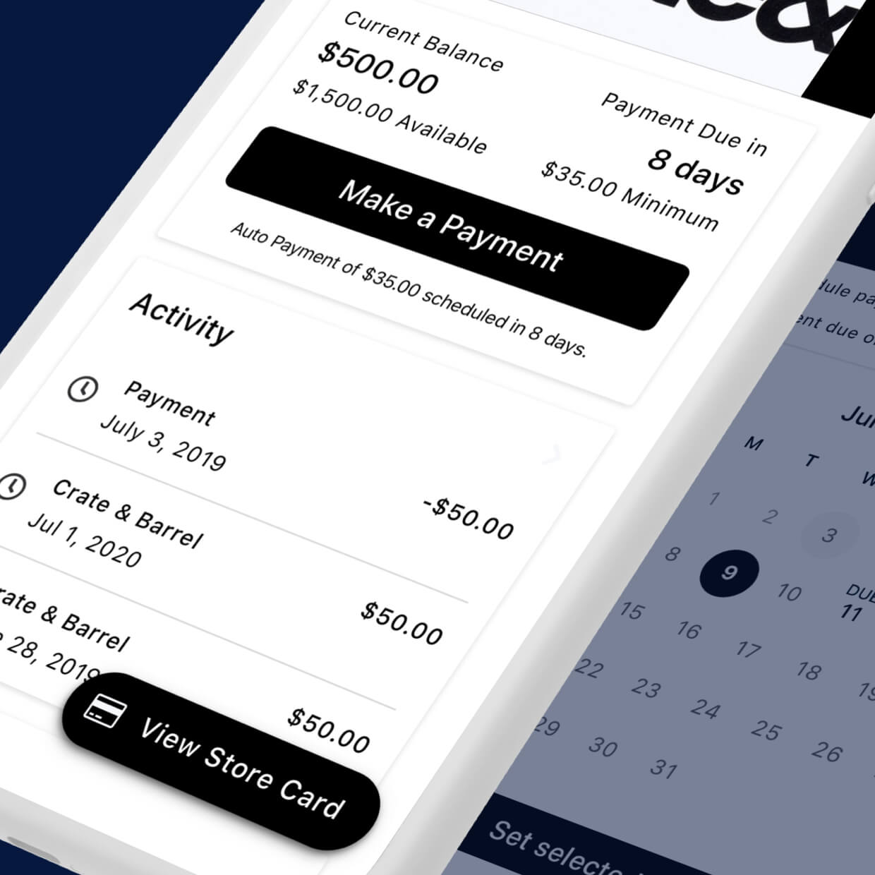 Store Credit Card App